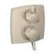 Hansgrohe Ecostat Classic Thermostatic Trim With Volume Control And Diverter, Square In Brushed Nickel, 15728821