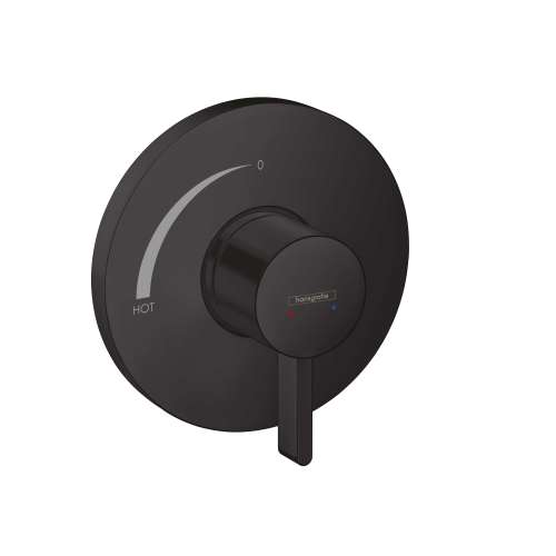 Hansgrohe Ecostat S Pressure Balance Trim In Matte Black, 15739671