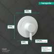 Hansgrohe Ecostat S Pressure Balance Trim In Matte White, 15739701