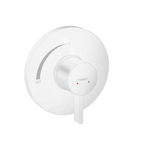 Hansgrohe Ecostat S Pressure Balance Trim In Matte White, 15739701