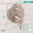 Hansgrohe Ecostat Classic Thermostatic Trim With Volume Control, Round In Brushed Nickel, 15752821