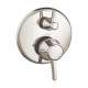 Hansgrohe Ecostat Classic Thermostatic Trim With Volume Control, Round In Polished Nickel, 15752831