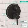 Hansgrohe Ecostat Classic Thermostatic Trim With Volume Control, Round In Rubbed Bronze, 15752921