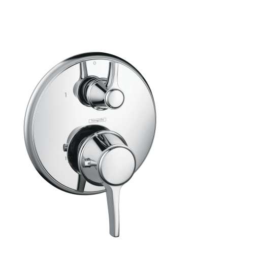 Hansgrohe Ecostat Classic Thermostatic Trim With Volume Control And Diverter, Round In Chrome, 15753001