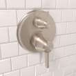 Hansgrohe Ecostat Classic Thermostatic Trim With Volume Control And Diverter, Round In Brushed Nickel, 15753821