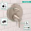 Hansgrohe Ecostat Classic Thermostatic Trim With Volume Control And Diverter, Round In Brushed Nickel, 15753821