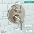 Hansgrohe Ecostat Classic Thermostatic Trim With Volume Control And Diverter, Round In Polished Nickel, 15753831