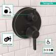 Hansgrohe Ecostat Classic Thermostatic Trim With Volume Control And Diverter, Round In Rubbed Bronze, 15753921