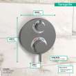 Hansgrohe Ecostat S Thermostatic Trim With Volume Control In Brushed Black Chrome, 15757341