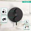 Hansgrohe Ecostat S Thermostatic Trim With Volume Control In Matte Black, 15757671