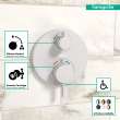 Hansgrohe Ecostat S Thermostatic Trim With Volume Control In Matte White, 15757701