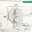 Hansgrohe Ecostat S Thermostatic Trim With Volume Control In Matte White, 15757701
