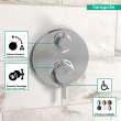 Hansgrohe Ecostat S Thermostatic Trim With Volume Control And Diverter In Chrome, 15758001