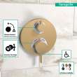 Hansgrohe Ecostat S Thermostatic Trim With Volume Control And Diverter In Brushed Bronze, 15758141