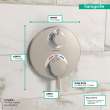 Hansgrohe Ecostat S Thermostatic Trim With Volume Control And Diverter In Brushed Nickel, 15758821