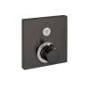 Hansgrohe Showerselect Thermostatic Trim For 1 Function, Square In Brushed Black Chrome, 15762341