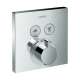 Hansgrohe Showerselect Thermostatic Trim For 2 Functions, Square In Chrome, 15763001