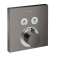 Hansgrohe Showerselect Thermostatic Trim For 2 Functions, Square In Brushed Black Chrome, 15763341