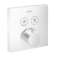 Hansgrohe Showerselect Thermostatic Trim For 2 Functions, Square In Matte White, 15763701
