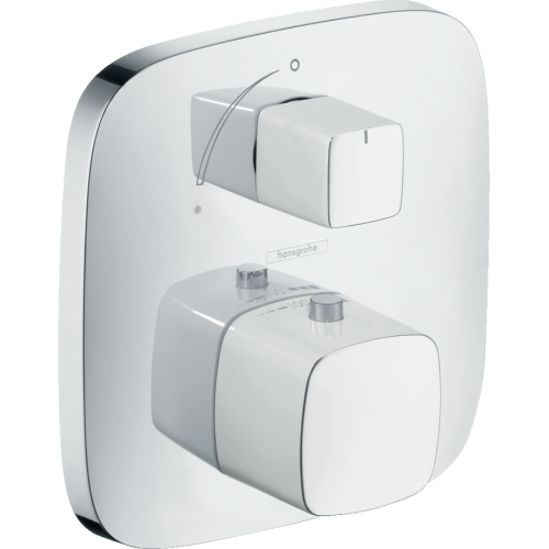 Hansgrohe Puravida Thermostatic Trim With Volume Control In White/Chrome, 15775401