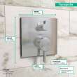 Hansgrohe Ecostat Pressure Balance Trim Square With Diverter