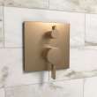 Hansgrohe Ecostat Pressure Balance Trim Square With Diverter In Brushed Bronze, 15862141