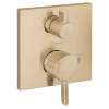 Hansgrohe Ecostat Pressure Balance Trim Square With Diverter In Brushed Bronze, 15862141