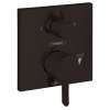 Hansgrohe Ecostat Pressure Balance Trim Square With Diverter In Matte Black, 15862671