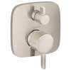Hansgrohe Ecostat Pressure Balance Trim Square With Diverter In Brushed Nickel, 15864821