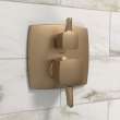Hansgrohe Ecostat Classic Pressure Balance Trim Classic Square With Diverter In Brushed Bronze, 15865141