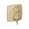Hansgrohe Ecostat Classic Pressure Balance Trim Classic Square With Diverter In Brushed Bronze, 15865141