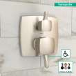 Hansgrohe Ecostat Classic Pressure Balance Trim Classic Square With Diverter In Brushed Nickel, 15865821