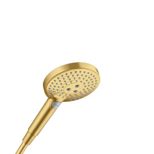Hansgrohe Raindance Select S Handshower 120 3-Jet Powderrain, 1.75 Gpm In Brushed Gold Optic, 26036251