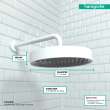 Hansgrohe Rainfinity Showerhead 250 1-Jet, 2.5 Gpm In Matte White, 26228701