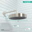 Hansgrohe Rainfinity Showerhead 250 1-Jet, 2.5 Gpm In Brushed Nickel, 26228821