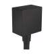 Hansgrohe Fixfit Wall Outlet Square With Check Valves In Matte Black, 26455671