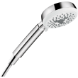Hansgrohe Crometta 100 Handshower 3-Jet, 1.75 Gpm In White/Chrome, 26833401