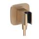 Hansgrohe Fixfit Q Wall Outlet With Handshower Holder In Brushed Bronze, 26887141
