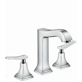 Metropol Classic Widespread Faucet 160 with Lever Handles and Pop-Up Drain, 1.2 GPM - In Multiple Colors