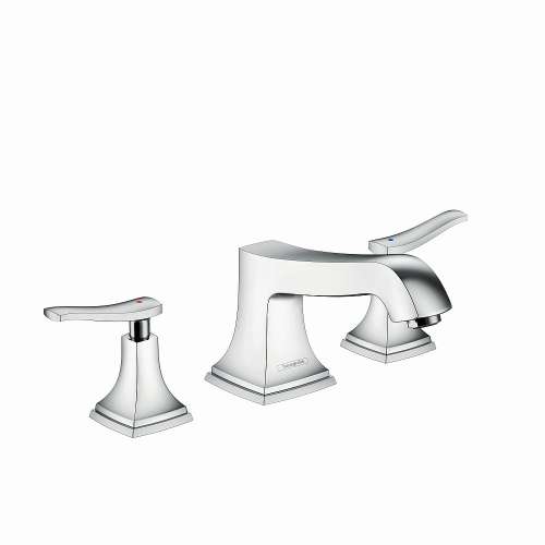 31428001 Metropol Classic 3-Hole Roman Tub Set Trim with Lever Handles, In Chrome