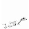 31441001 Metropol Classic 4-Hole Roman Tub Set Trim with Lever Handles and 1.8 GPM Handshower, In Chrome