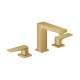 Hansgrohe Metropol Widespread Faucet 110 With Lever Handles And Pop-Up Drain, 1.2 Gpm In Brushed Gold Optic, 32516251