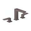 Hansgrohe Metropol Widespread Faucet 110 With Lever Handles And Pop-Up Drain, 1.2 Gpm In Brushed Black Chrome, 32516341
