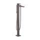 Hansgrohe Metropol Freestanding Tub Filler Trim With Lever Handle And 1.75 Gpm Handshower In Brushed Black Chrome, 32532341