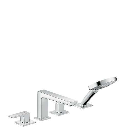 Metropol 4-Hole Roman Tub Set Trim with Lever Handles and 1.75 GPM Handshower - In Multiple Colors