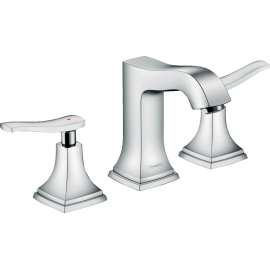 31333001-M Metropol Classic Widespread Faucet 110 with Lever Handles and Pop-Up Drain in Chrome