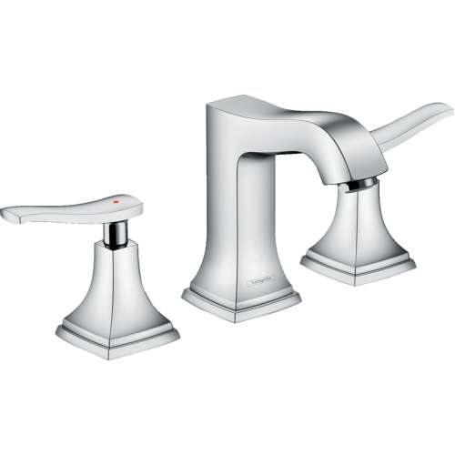 Metropol Classic 31333001 Widespread Faucet 110 with Lever Handles and Pop-Up Drain in Chrome