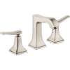 Metropol Classic 31333821 Widespread Faucet 110 with Lever Handles and Pop-Up Drain in Brushed Nickel