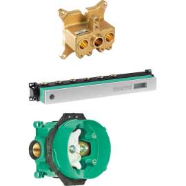 04865180 Rainfinity 3-Jet Showerhead 250 and Rough Set with Thermostatic Trim