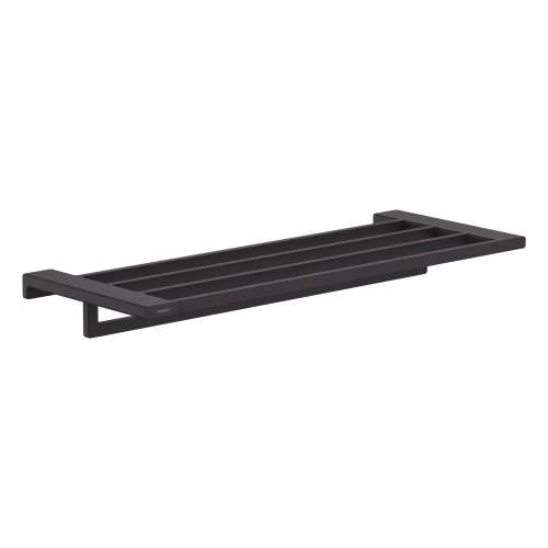 Hansgrohe Addstoris Towel Rack With Towel Bar In Matte Black, 41751670